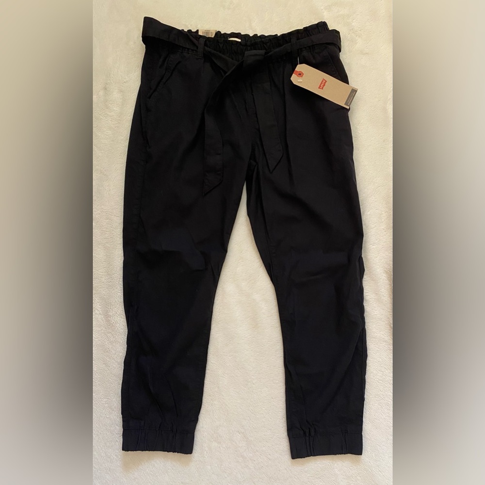 Black Paperbag Pants